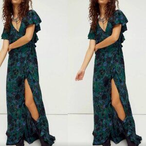 Free People Josephine Silk Maxi Dress size Large